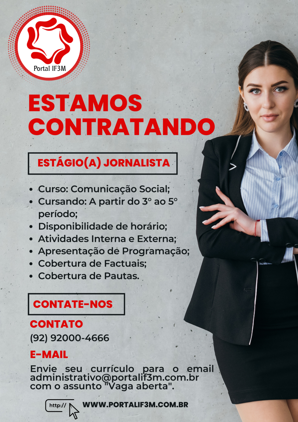 Portal IF3M_Estamos Contratando